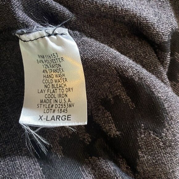 Poof New York Dress Size XL Gray A-Line Mini Cap Sleeve Distressed Destroyed USA - Picture 5 of 8